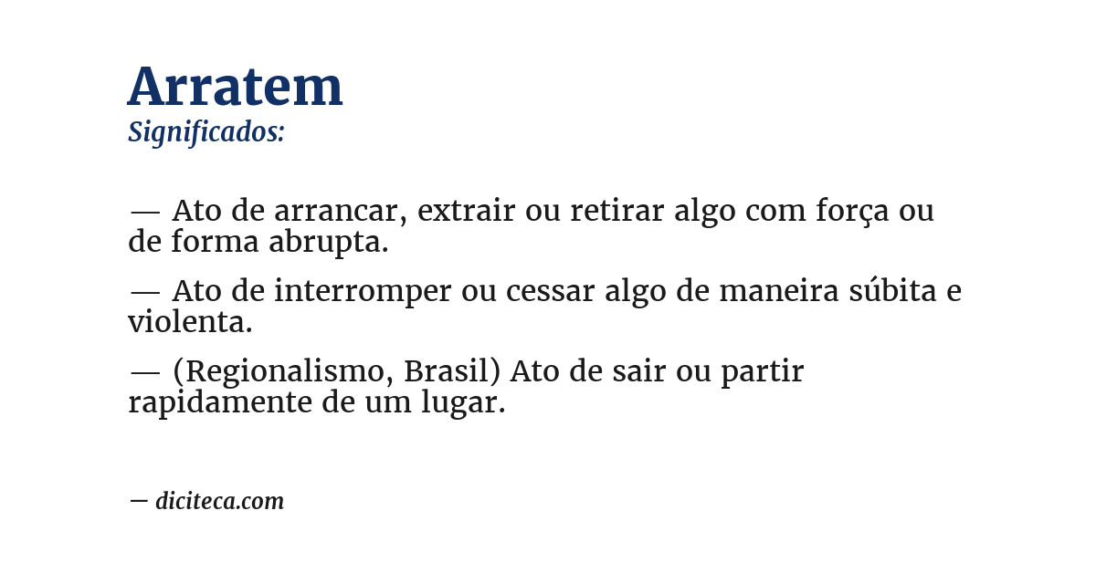 Significado de arratem