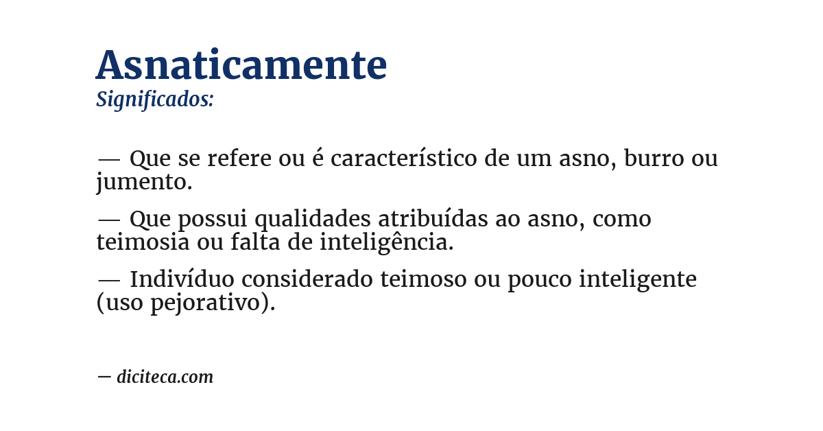 Significado de asnaticamente