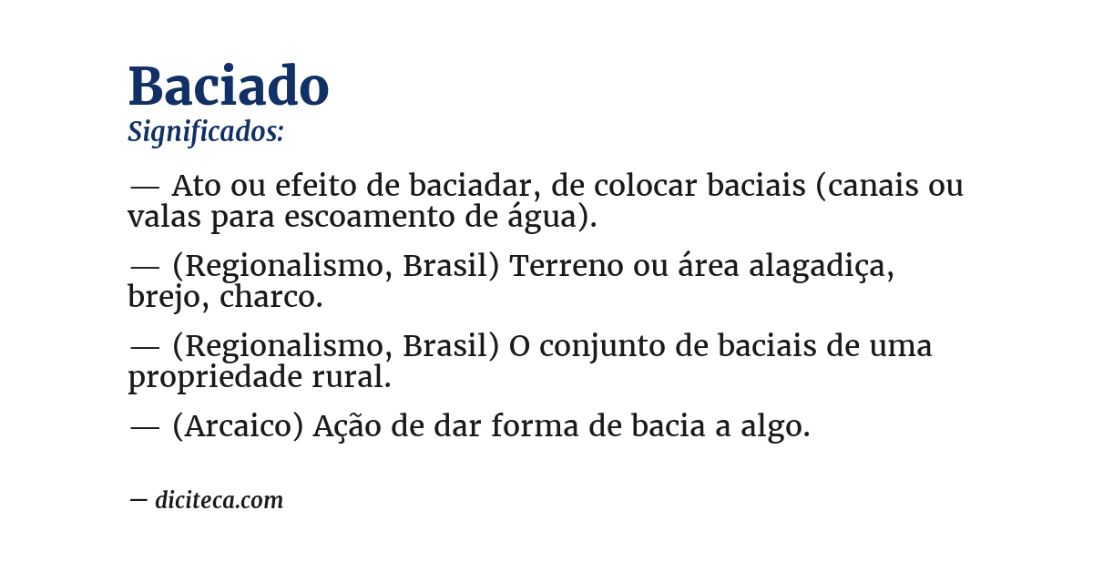 Significado de baciado