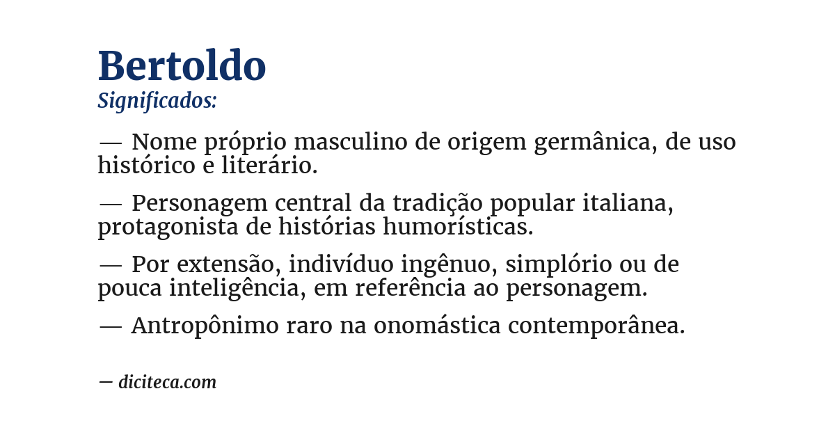 Significado de bertoldo