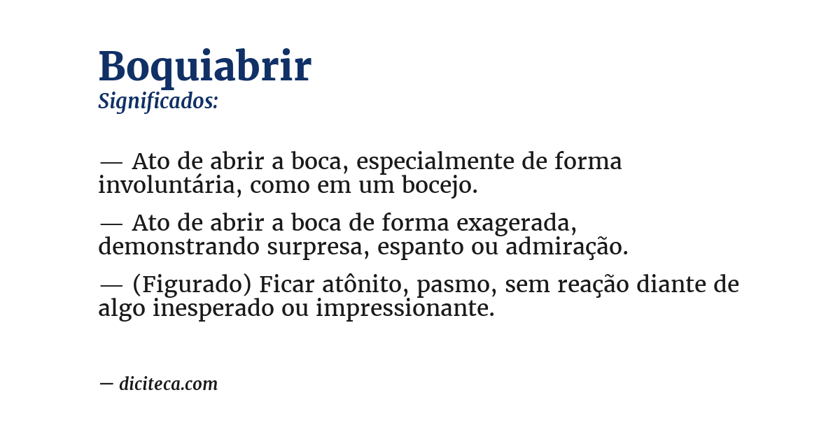 Significado de boquiabrir