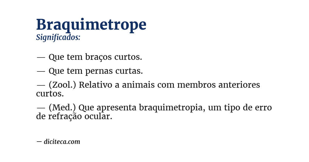 Significado de braquimetrope