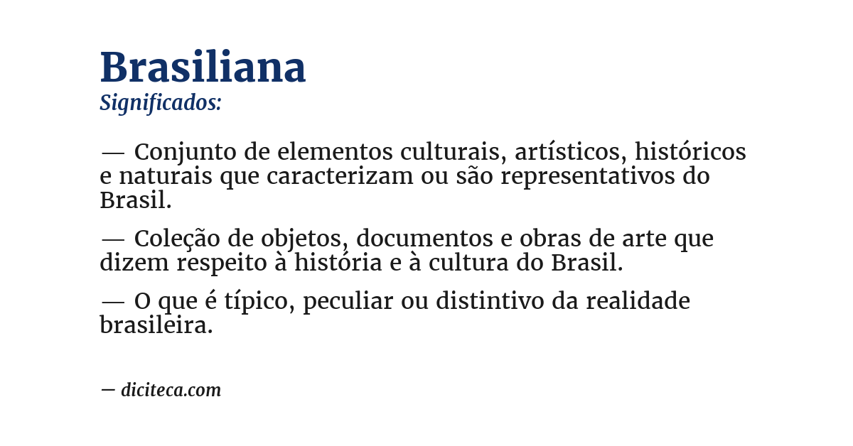 Significado de brasiliana