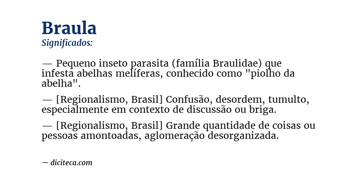 Significado de braula