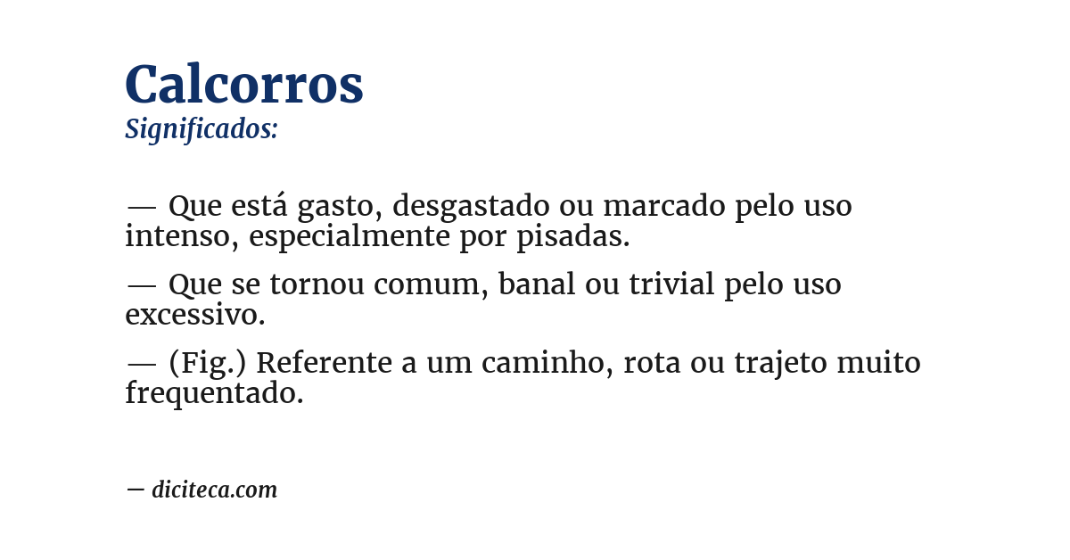 Significado de calcorros