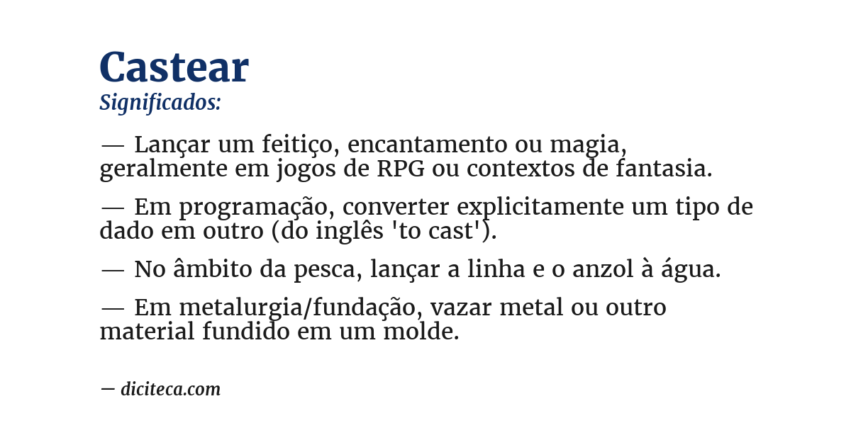 Significado de castear