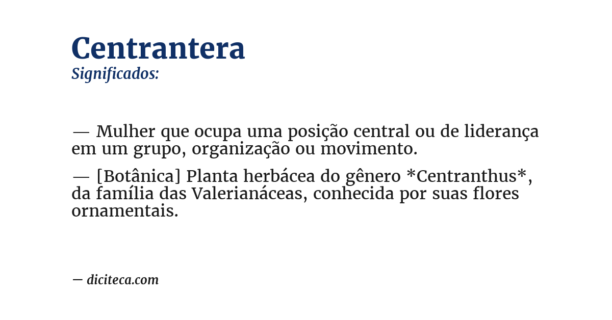 Significado de centrantera