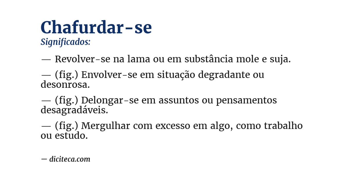 Significado de chafurdar-se