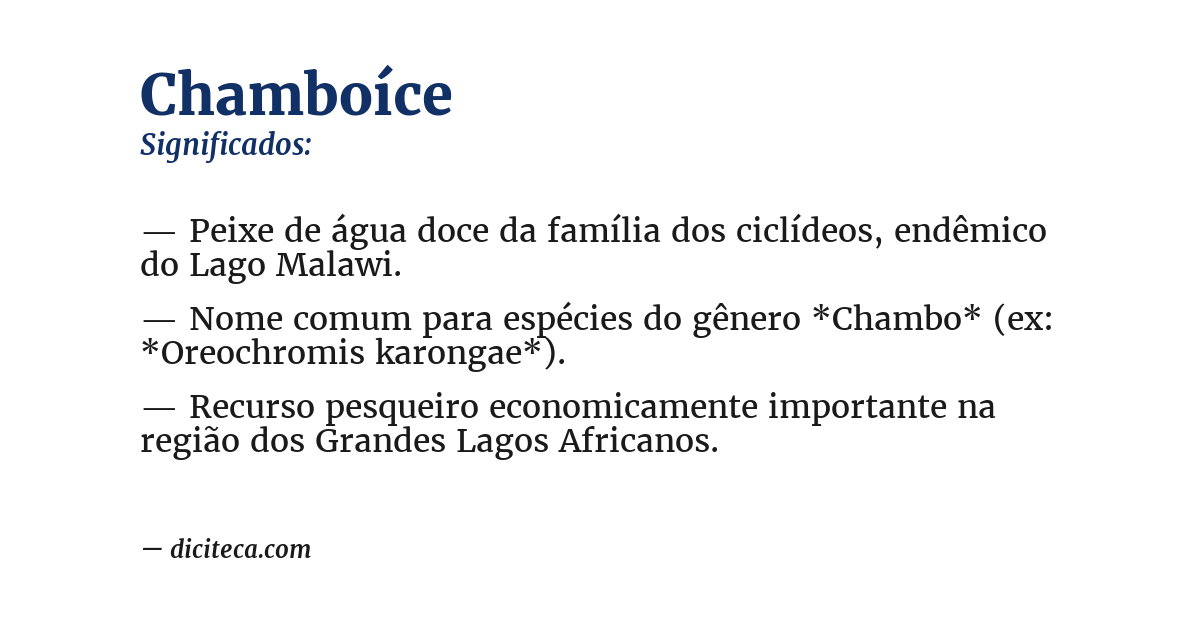 Significado de chamboíce