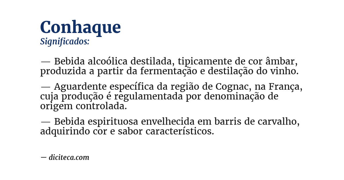 Significado de conhaque