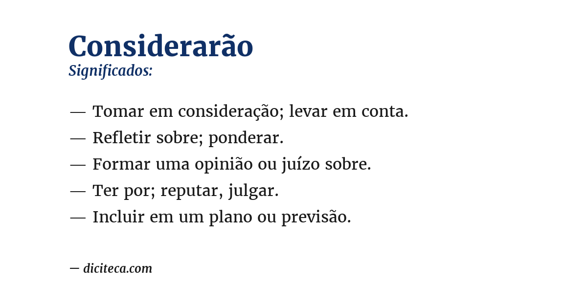 Significado de considerarão