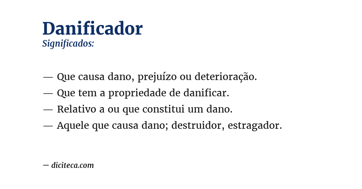 Significado de danificador