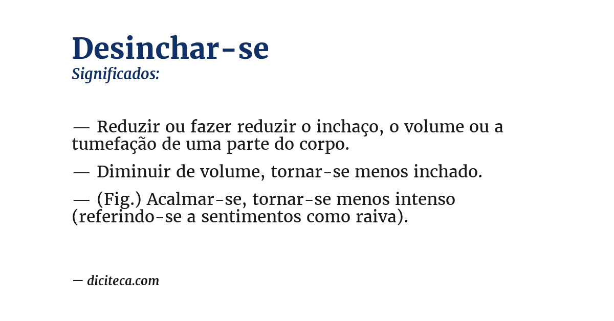 Significado de desinchar-se