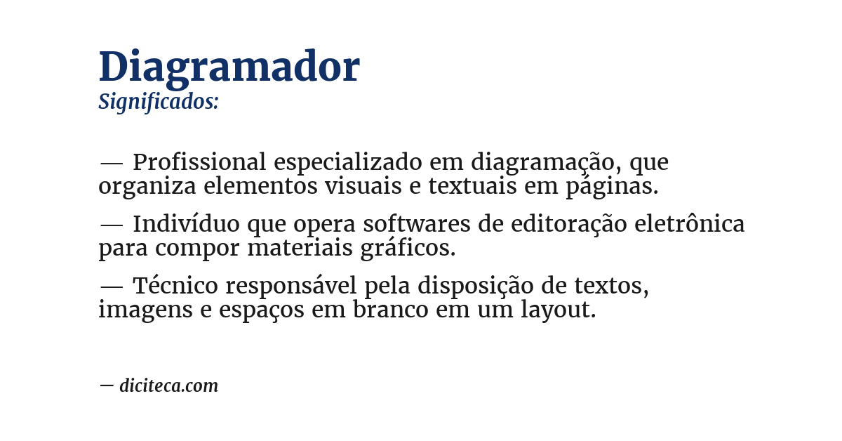 Significado de diagramador
