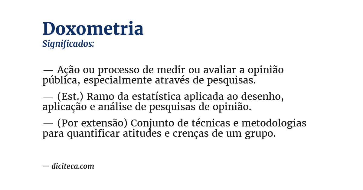 Significado de doxometria