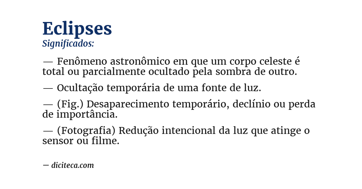 Significado de eclipses