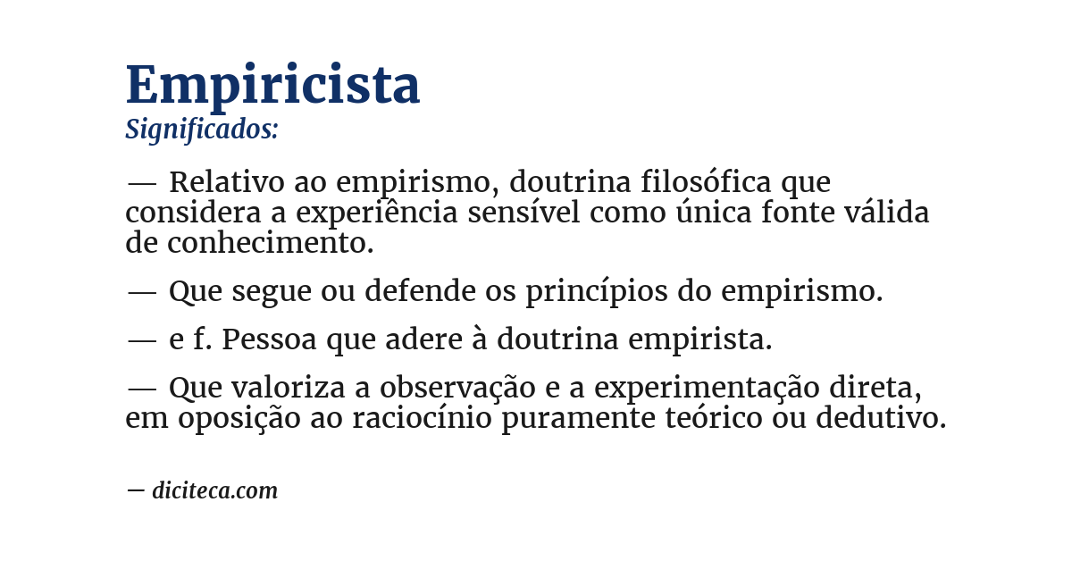 Significado de empiricista