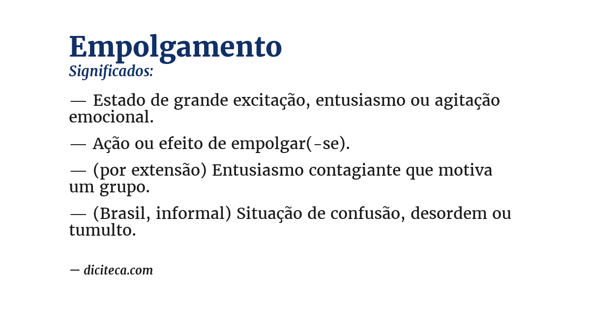 Significado de empolgamento