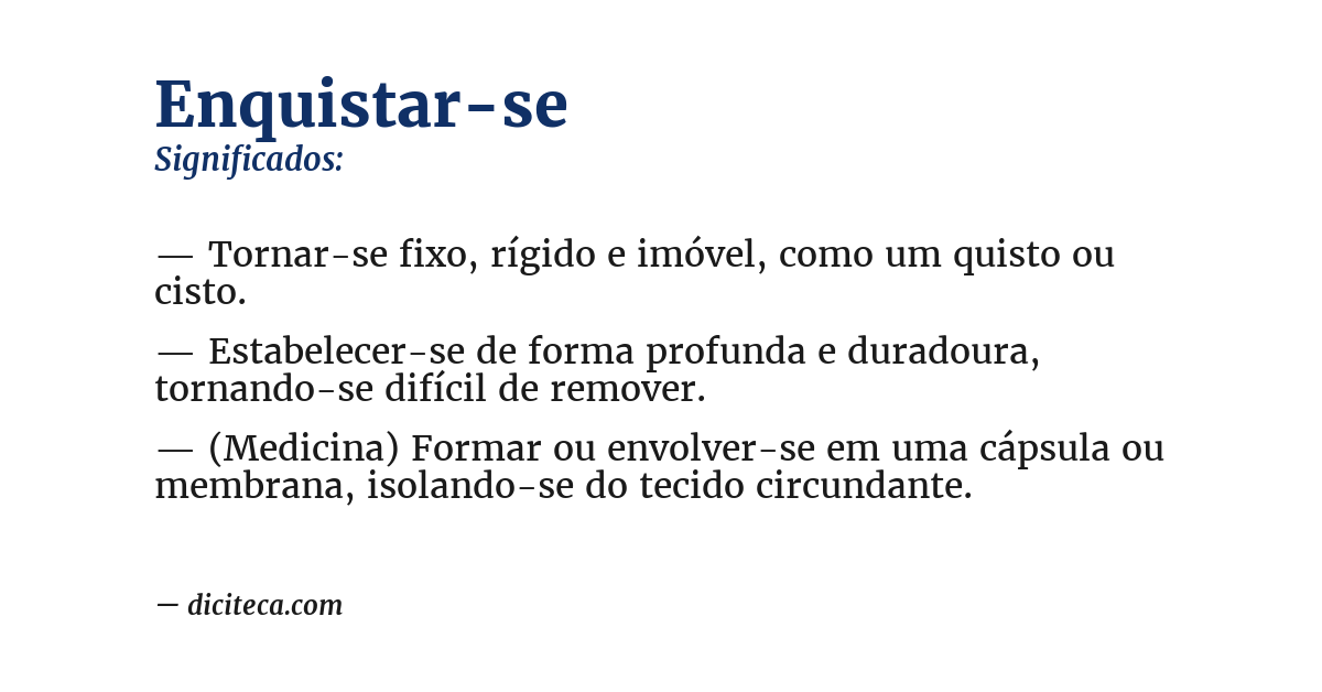Significado de enquistar-se