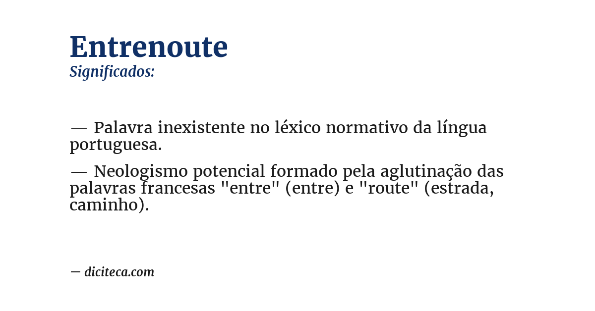 Significado de entrenoute