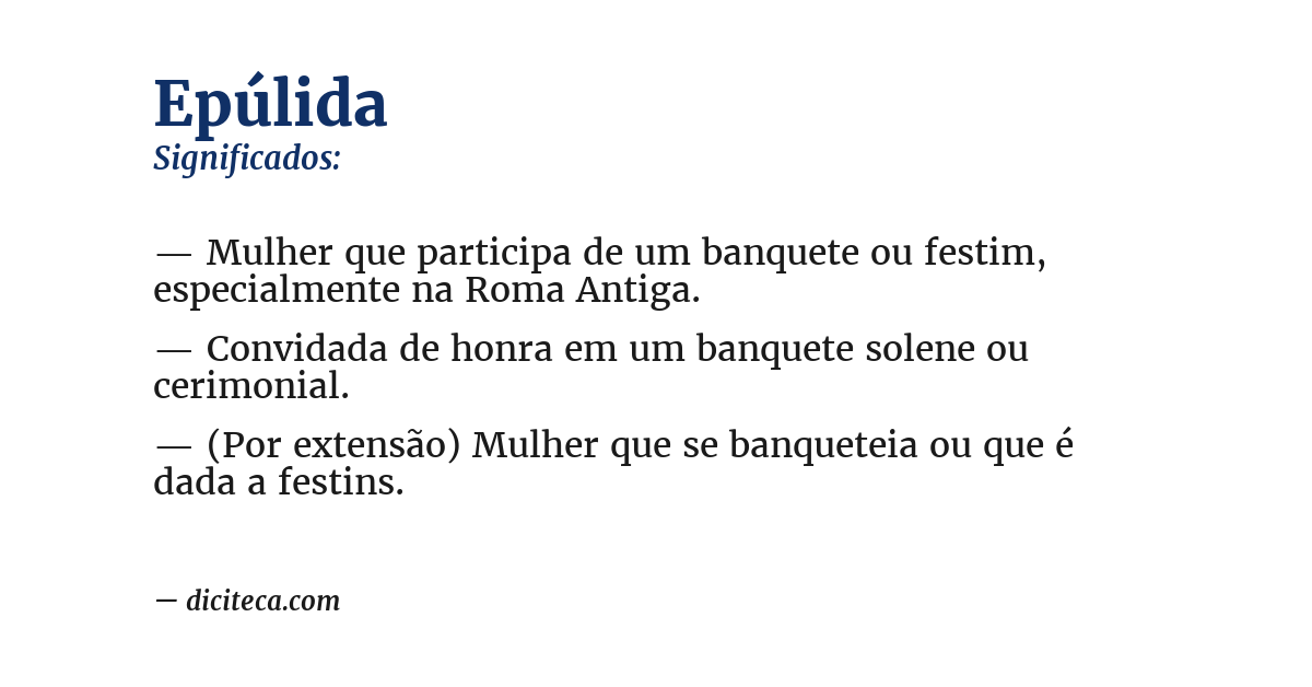 Significado de epúlida