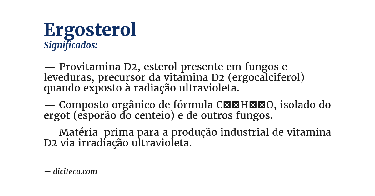 Significado de ergosterol