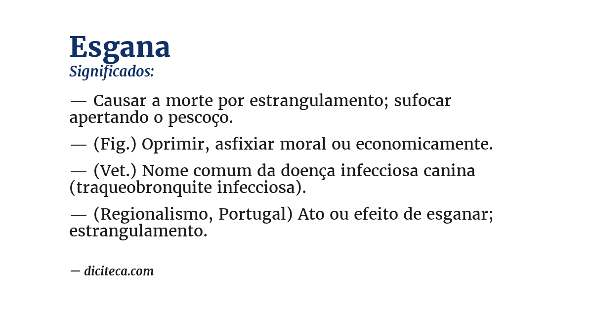 Significado de esgana