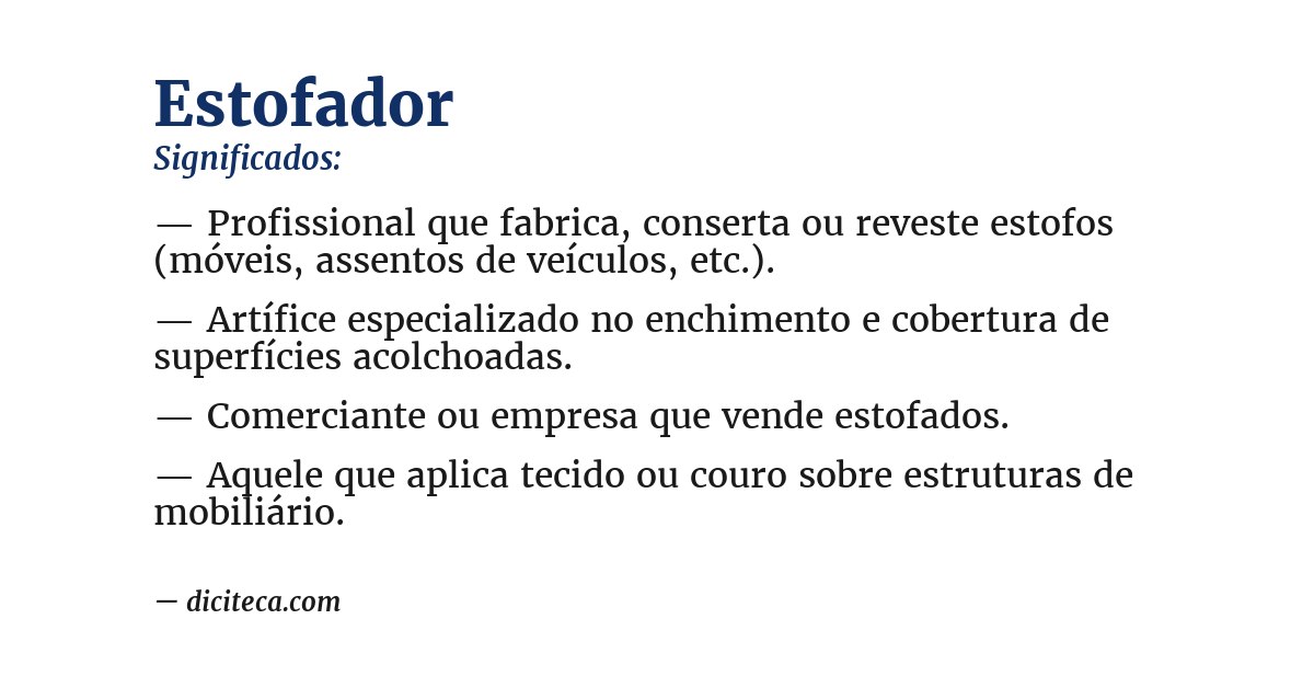 Significado de estofador