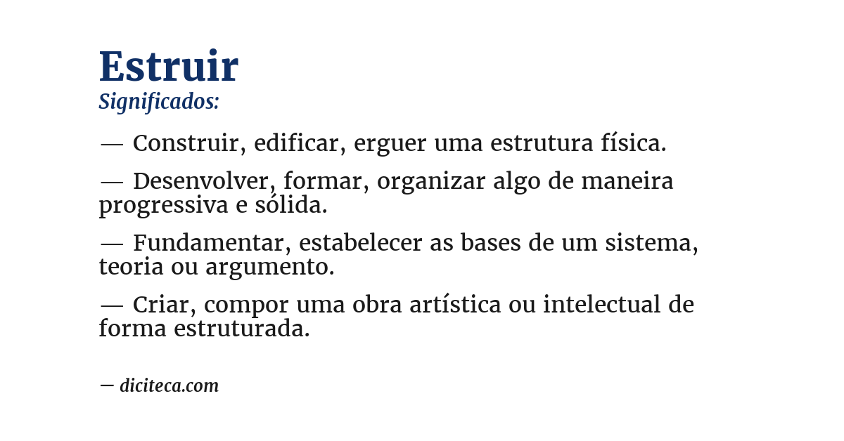 Significado de estruir