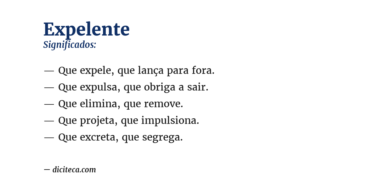 Significado de expelente