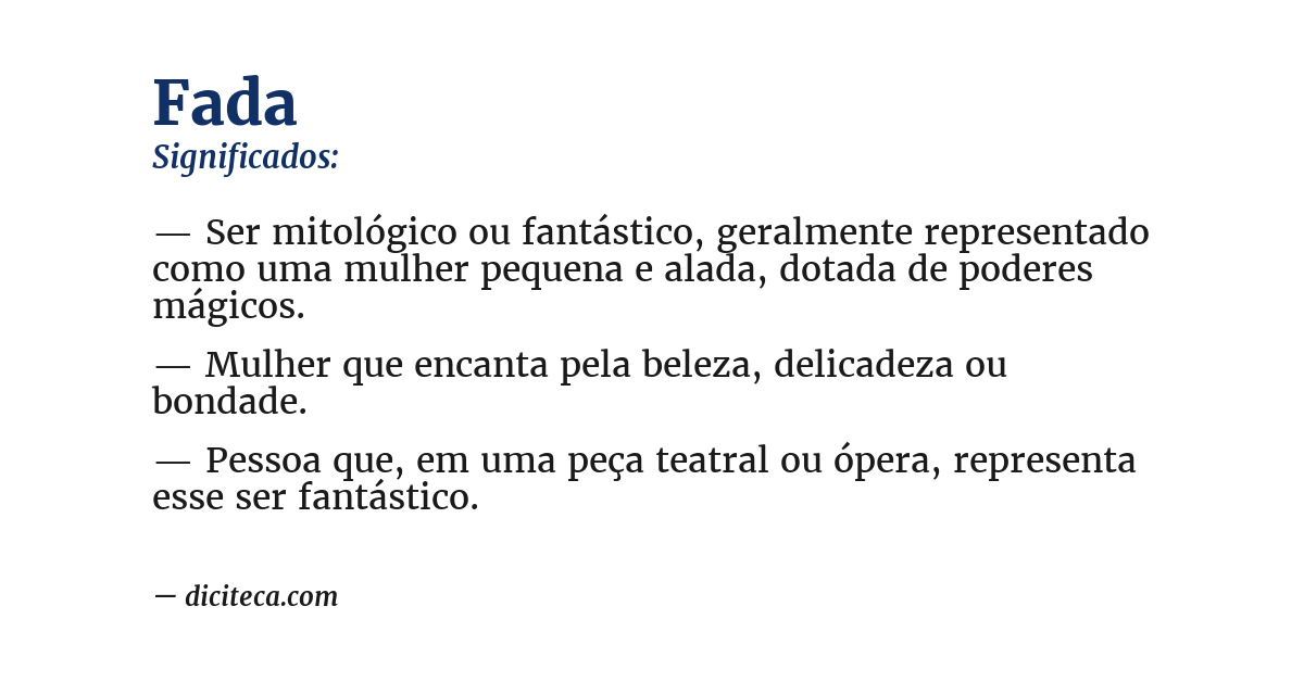 Significado de fada