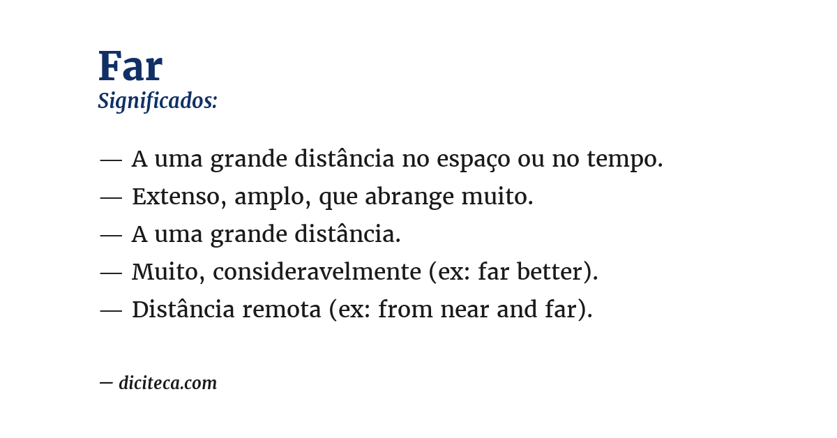 Significado de far