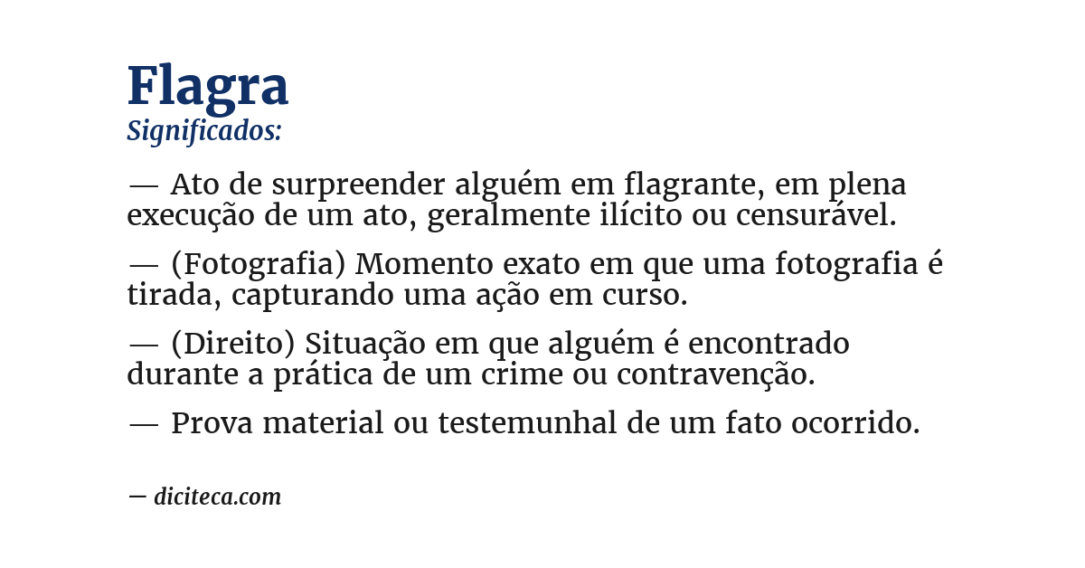 Significado de flagra