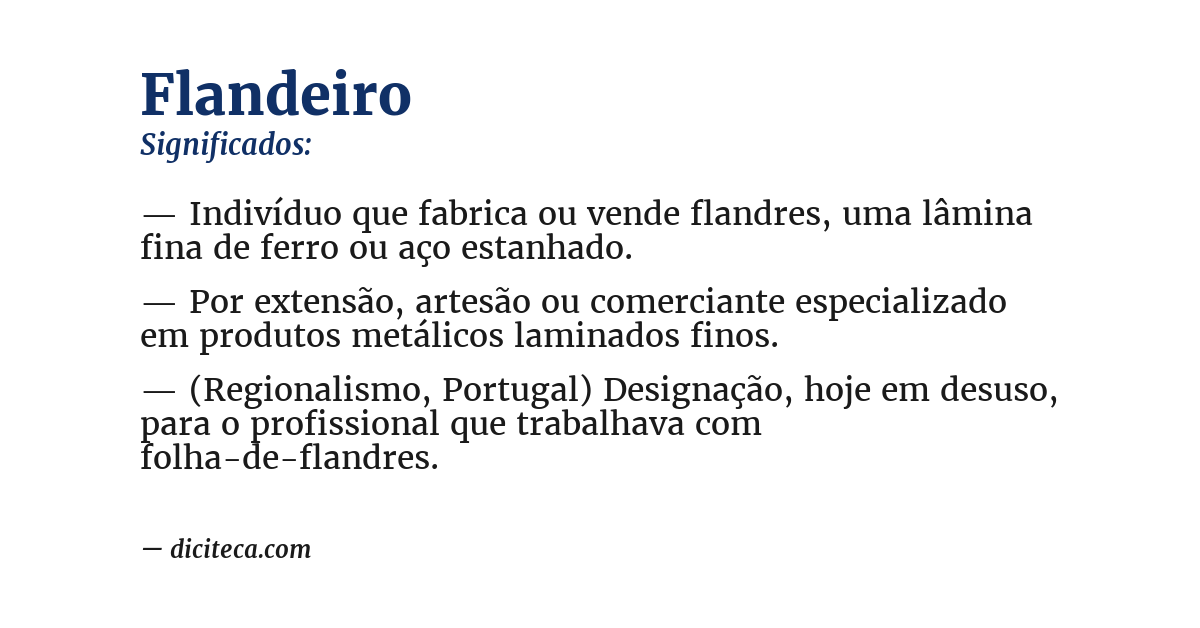 Significado de flandeiro