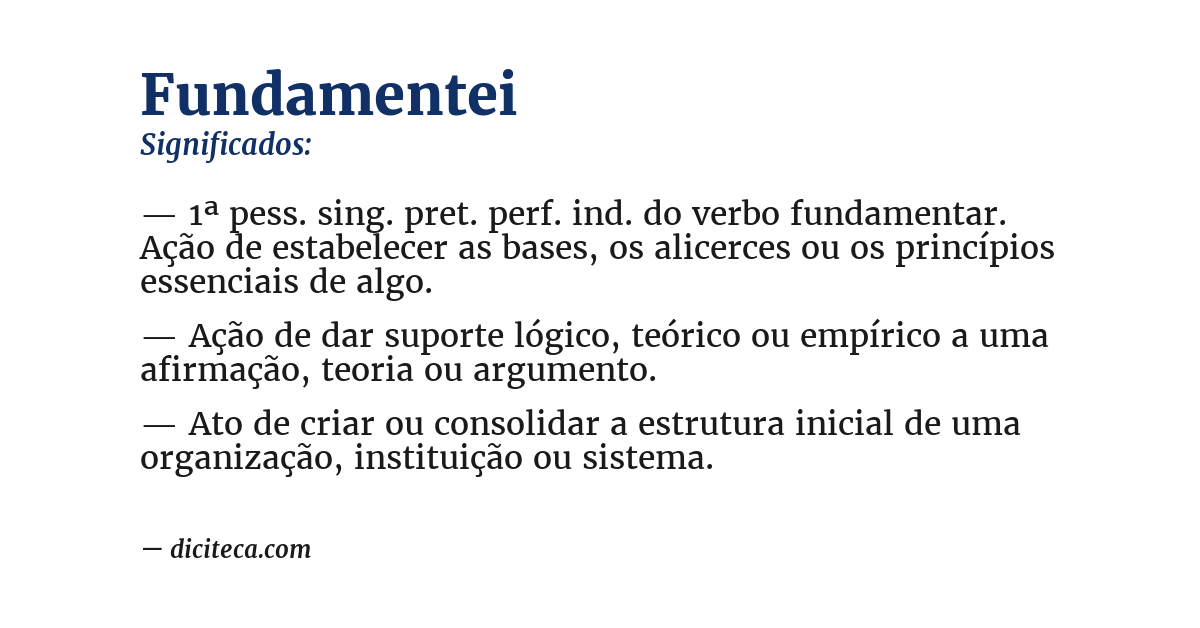 Significado de fundamentei