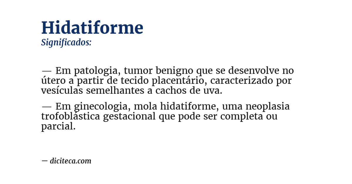 Significado de hidatiforme
