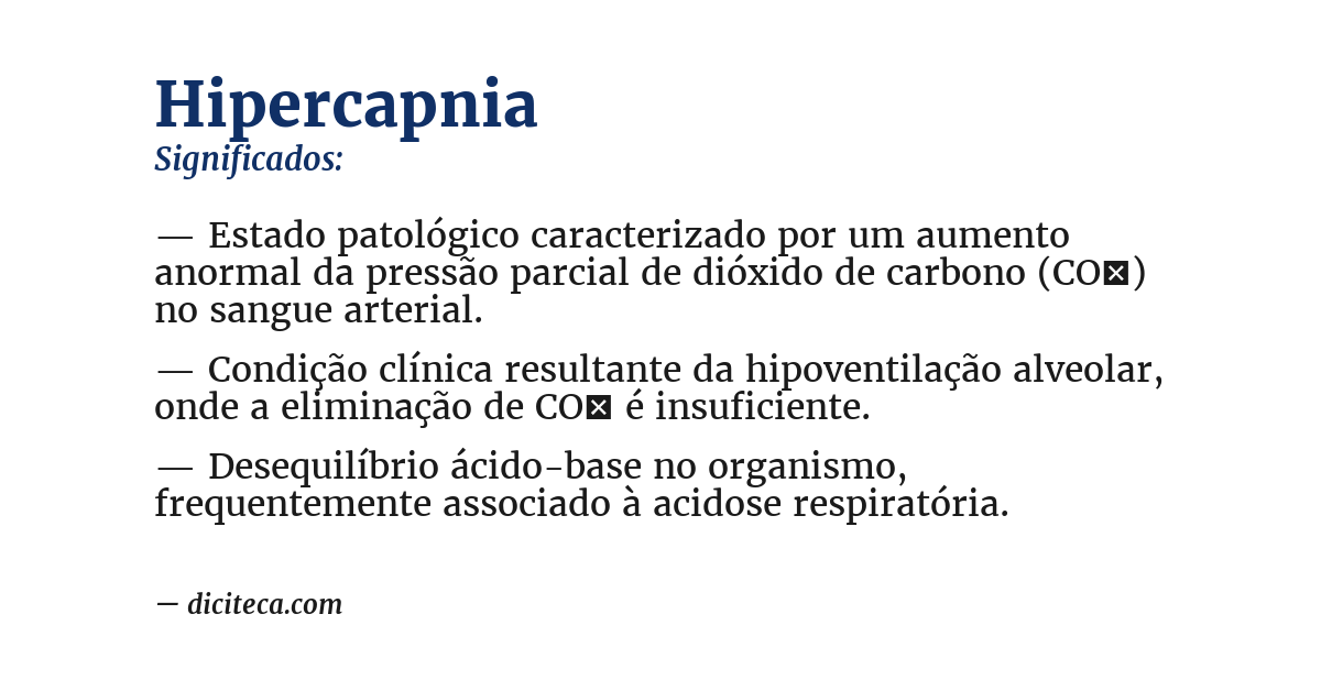 Significado de hipercapnia