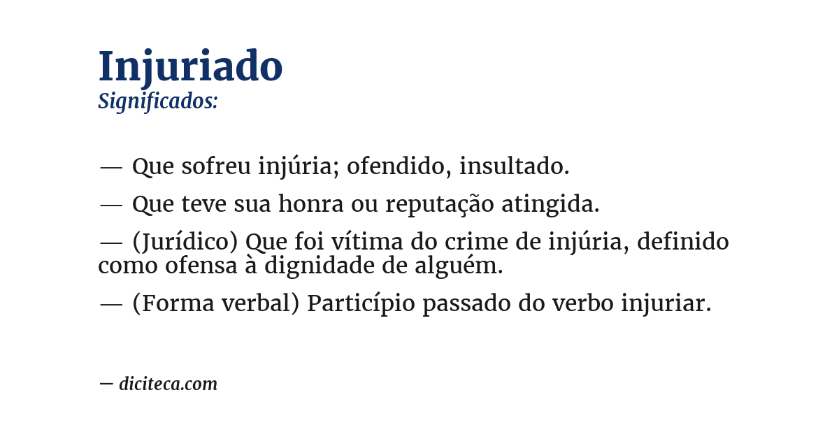 Significado de injuriado