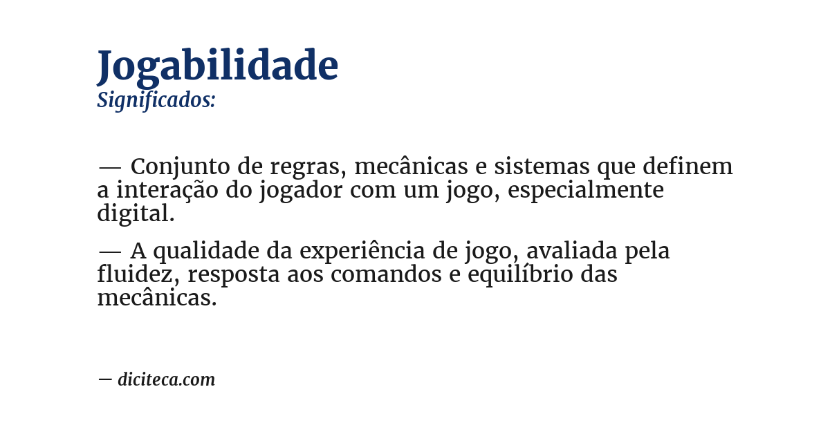 Significado de jogabilidade