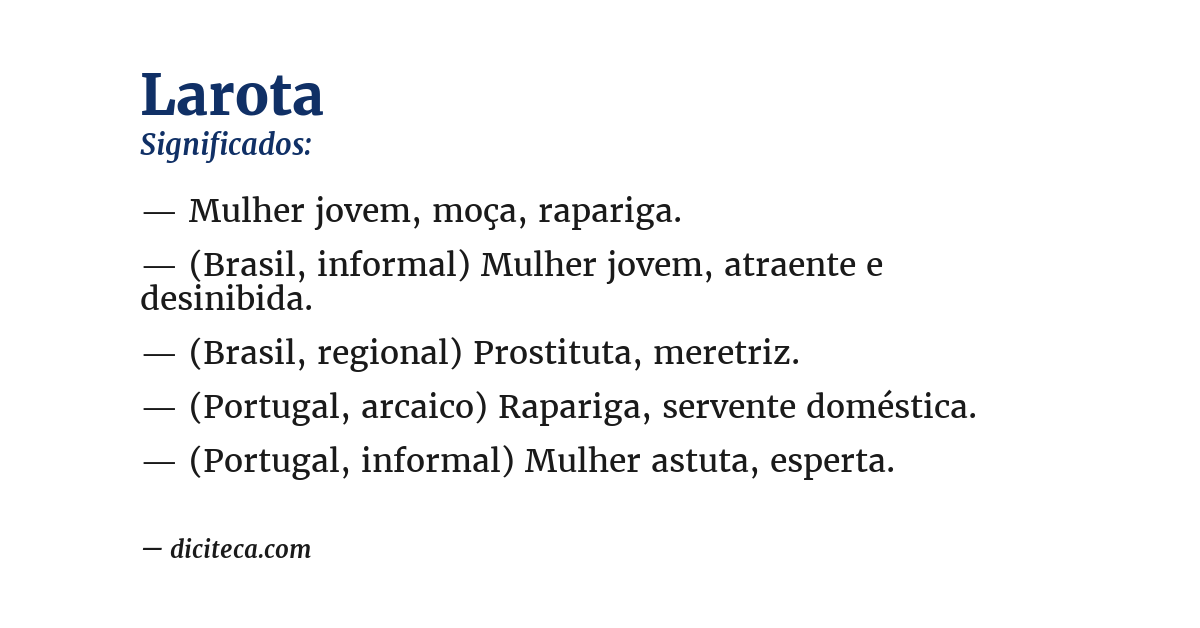 Significado de larota
