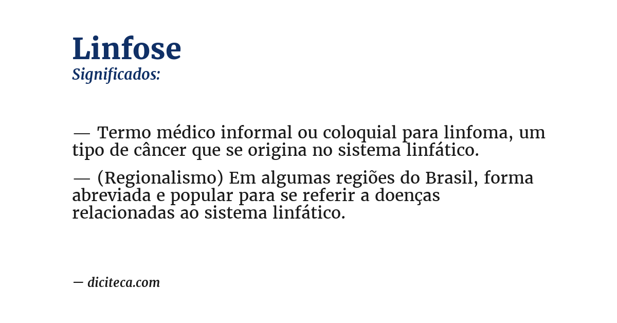 Significado de linfose