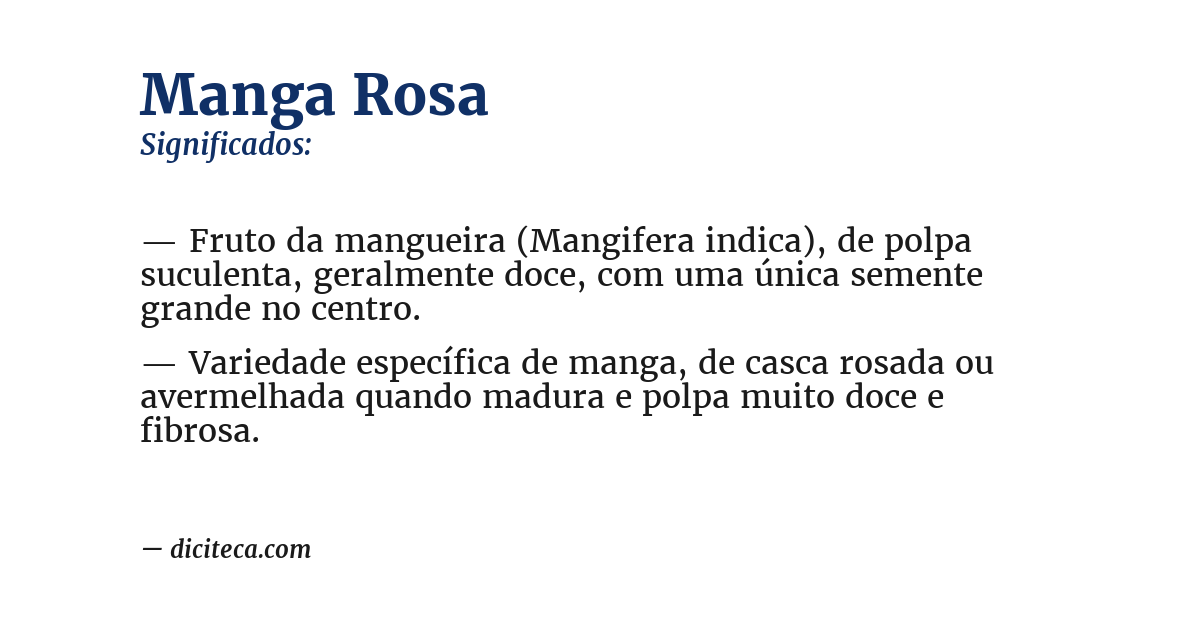 Significado de manga rosa
