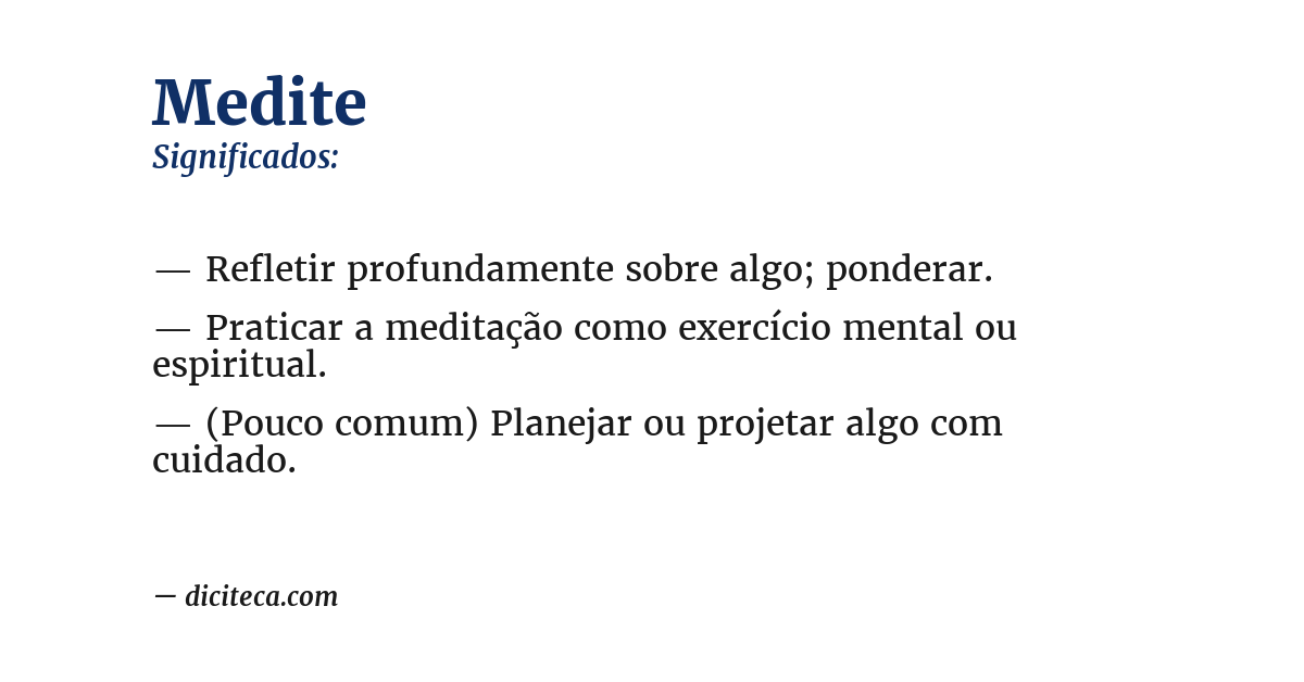 Significado de medite