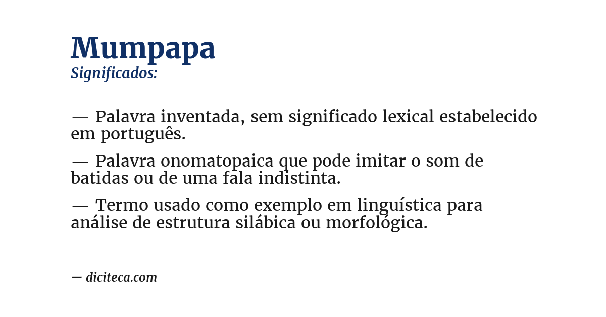 Significado de mumpapa