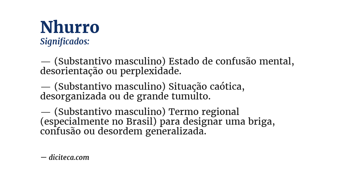 Significado de nhurro