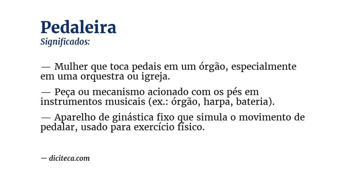 Significado de pedaleira
