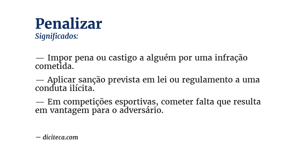 Significado de penalizar