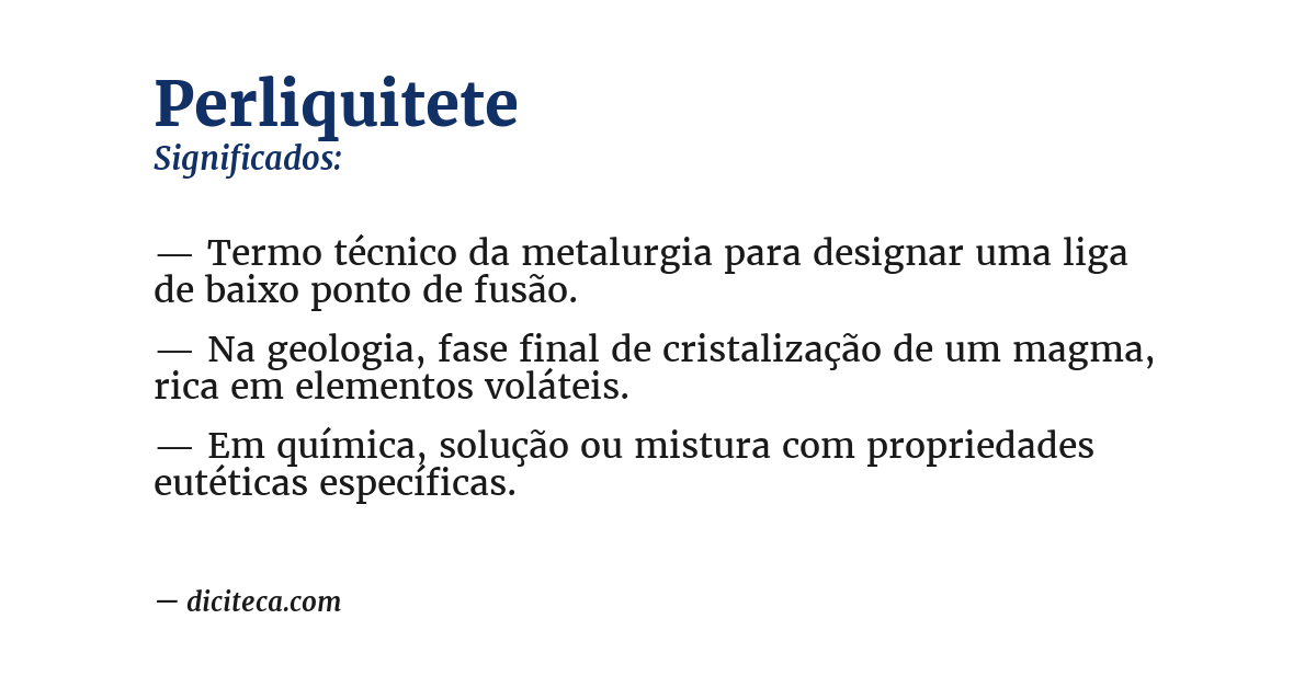 Significado de perliquitete
