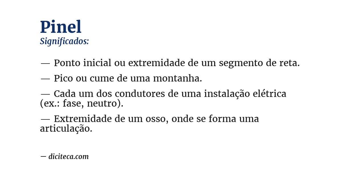 Significado de pinel