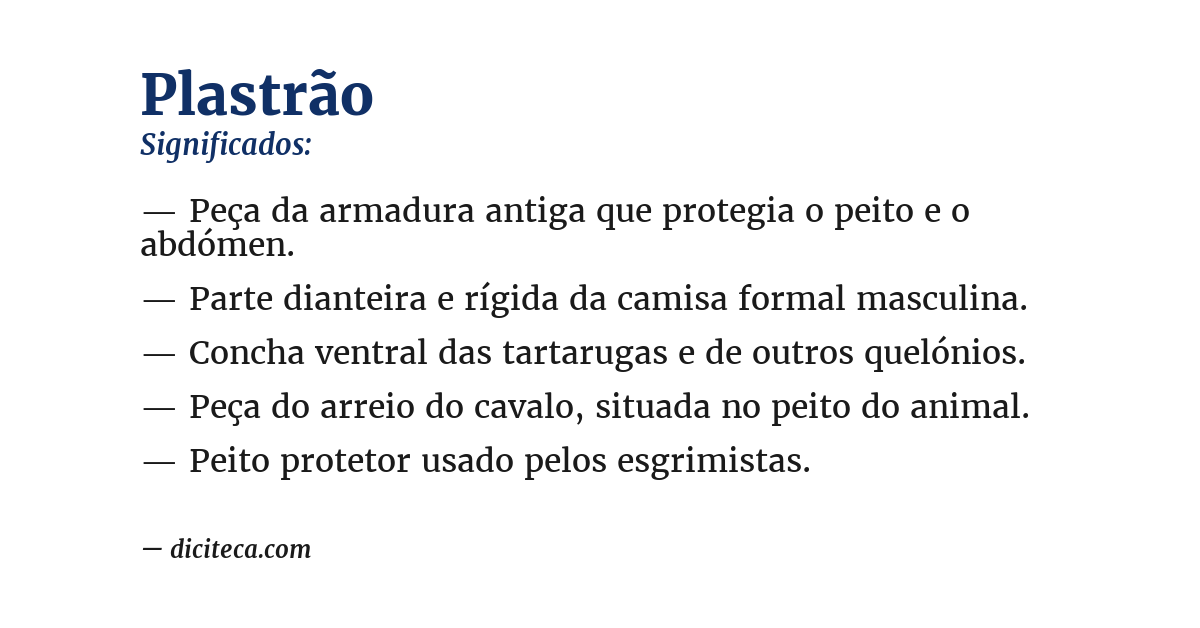 Significado de plastrão